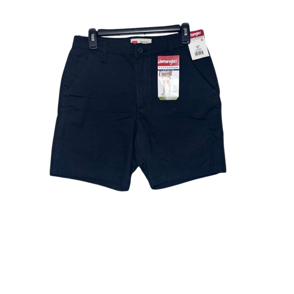 Wrangler Regular Fit Shorts Mens Size 30 Black Outdoor 7" Inseam New
